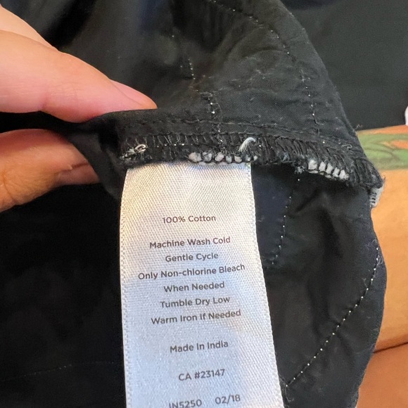 Talbots black bell sleeve small petite top with white detail - Picture 7 of 8